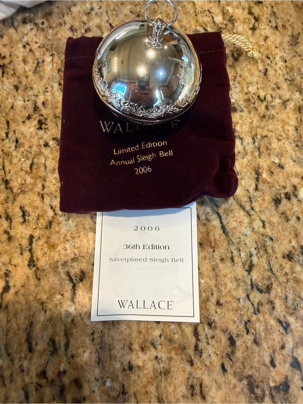 MZ Wallace Silver Plated Decorative Sleigh Bell